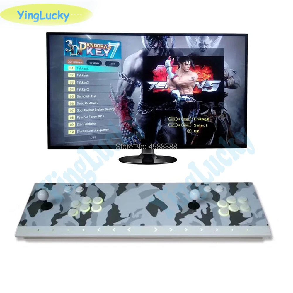 Новинка Pandora Box 3D 2177 в 1 3D ключ 7 коробка аркадная Ретро игровая консоль машина Full HD 1080 HDMI tv PC PS 2 плеер Pandora box 9X& 6