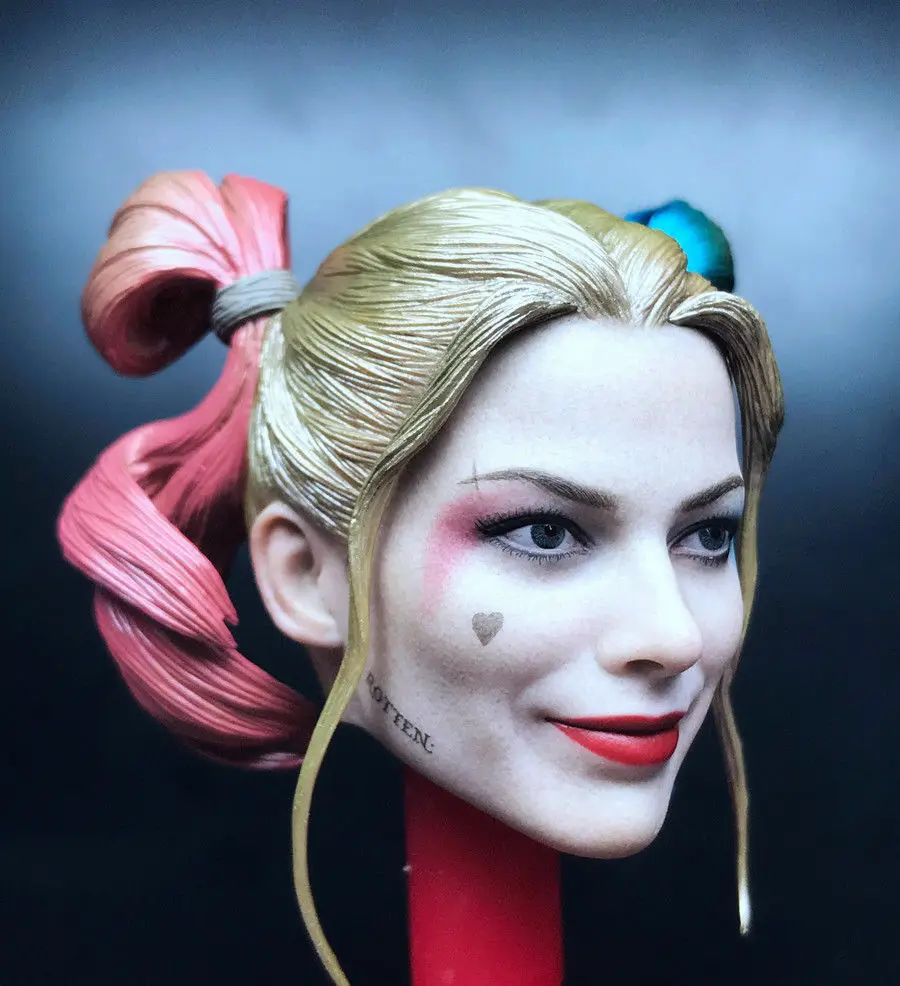 

1/6 Female Head Carving Model Harry Quinn Clown Lady PVC Sculpt Model F/HT Toy