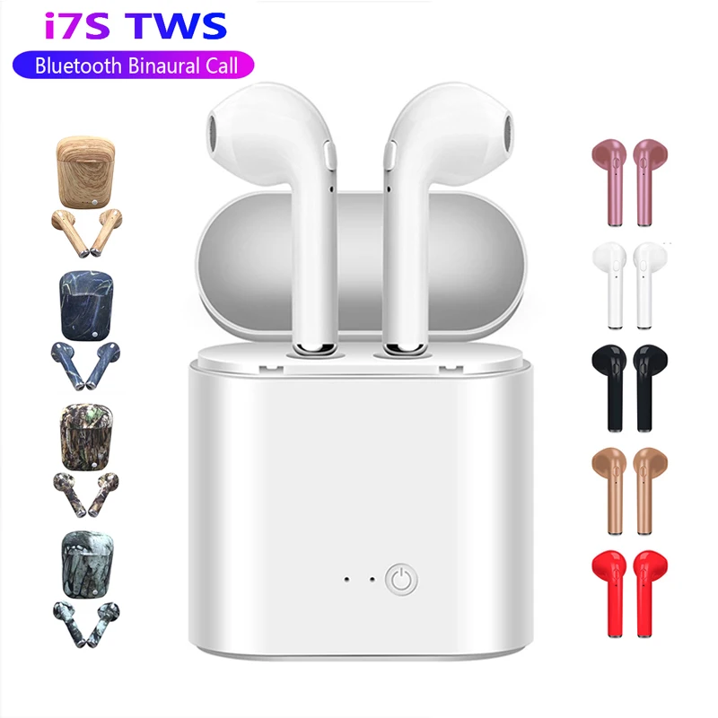 I7s TWS Bluetooth 5,0 наушники беспроводные стерео спортивные наушники с зарядным устройством микрофон Портативный для Ios Android