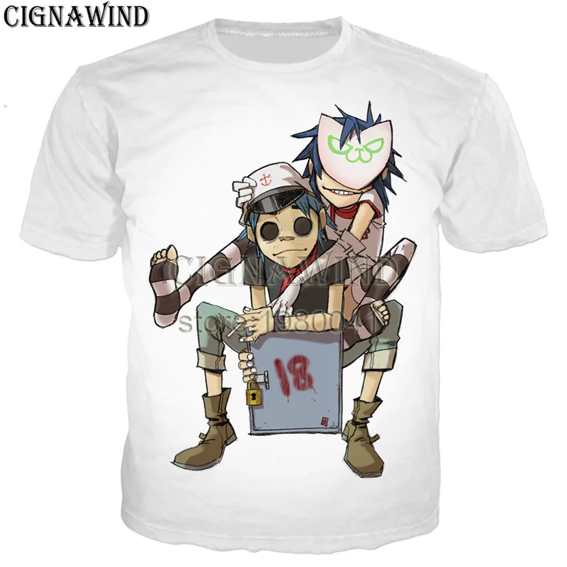 Новый летний топ Классическая аниме-Группа Gorillaz футболка для мужчин/женщин