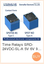 Реле времени SRD-05VDC-SL-C 5 V 6 V 9 V 12 V 24 V 48 V DC 10A 125 V 250 V AC SPDT NO Typc-4PIN SPDT B-M Typc C 5PIN PCB T73
