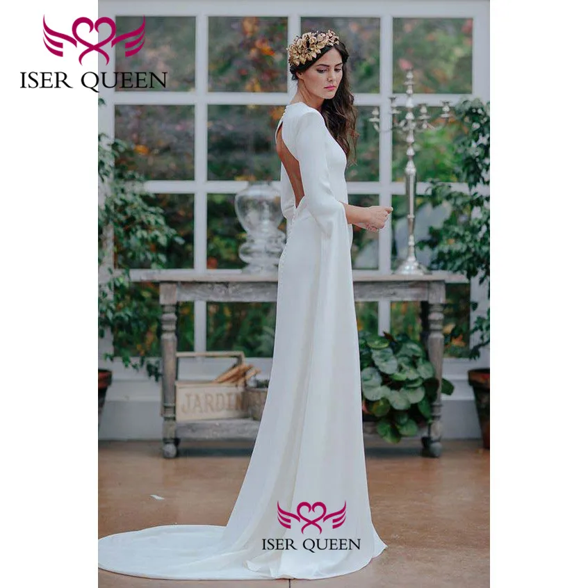 Специальное пикантное свадебное платье цвета слоновой кости с длинными рукавами