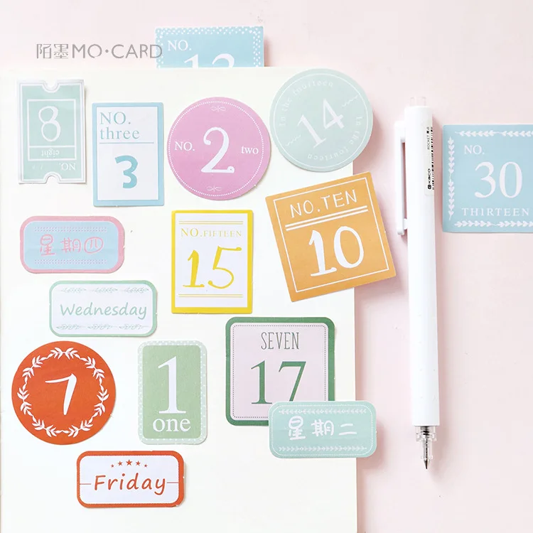 45 шт./упак. прекрасная Дата декоративные стикеры сделай сам герметизирующая