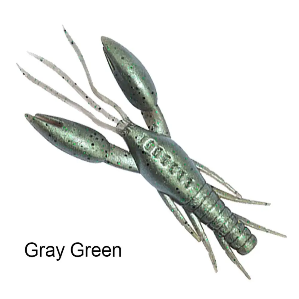 Gray Green 4 шт./компл. 9 Цвета 80 мм, а так же 30 г, высокое качество, искусственная силиконовая смешанные Цвет искусственный Омаров Раков Креветки рыболовные приманки мягкие приманки - Цвет: Gray Green