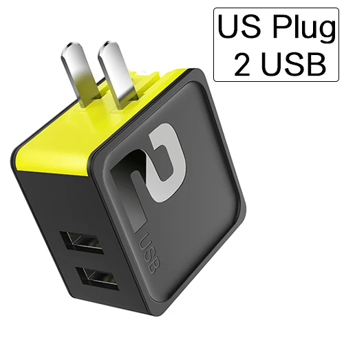 ROCK 4 USB зарядное устройство для мобильного телефона 5V1A 5V2. 4A 5V4A Универсальное зарядное устройство для мобильного телефона USB 1 2 4 USB настенное зарядное устройство для iPhone адаптер - Тип штекера: US 2 USB Port