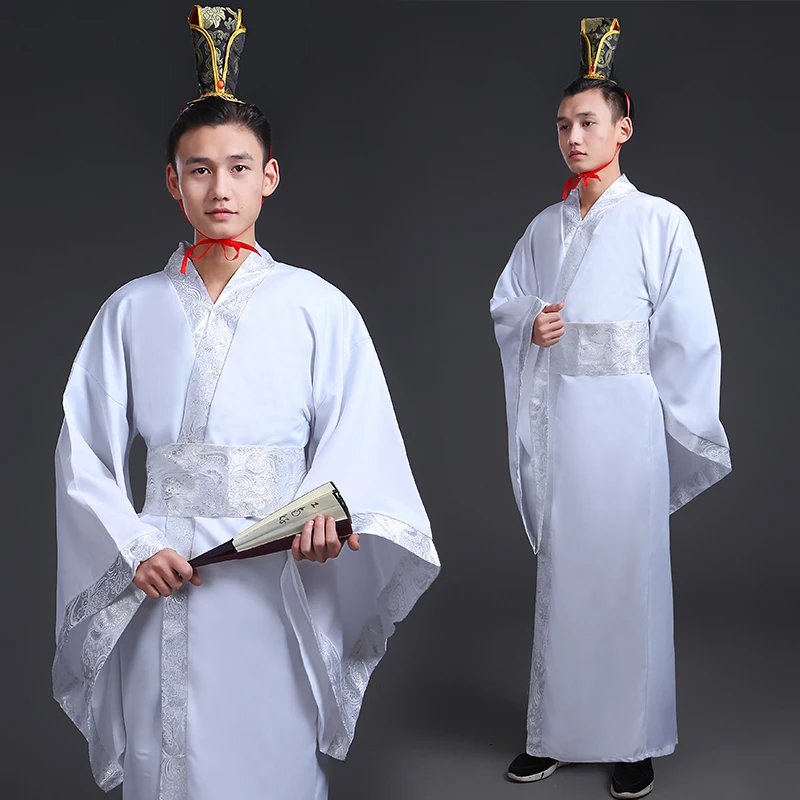 

Ancient Chinese Wear Men Stage Performance Outfit for Dynasty Men Hanfu Robe Chinese Traditional Men Long Gown Costume