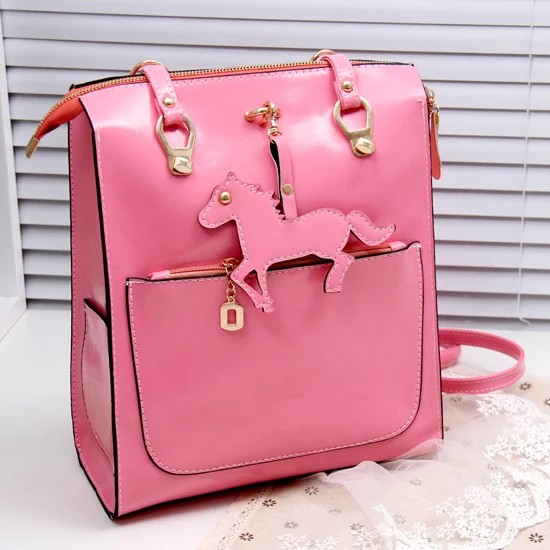 New Fresh Girls School Bag Multifunction PU Women Shoulder Messenger Bags Vintage Rivet Students Kids Purse | Багаж и сумки