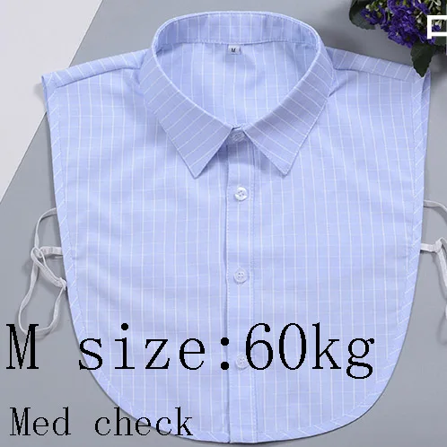 middle check M Мужские Ложные воротнички хлопок бизнес плюс размер XXL Одежда Аксессуары nep kraagje dames col Мужские Съемные воротники блузка - Цвет: middle check M