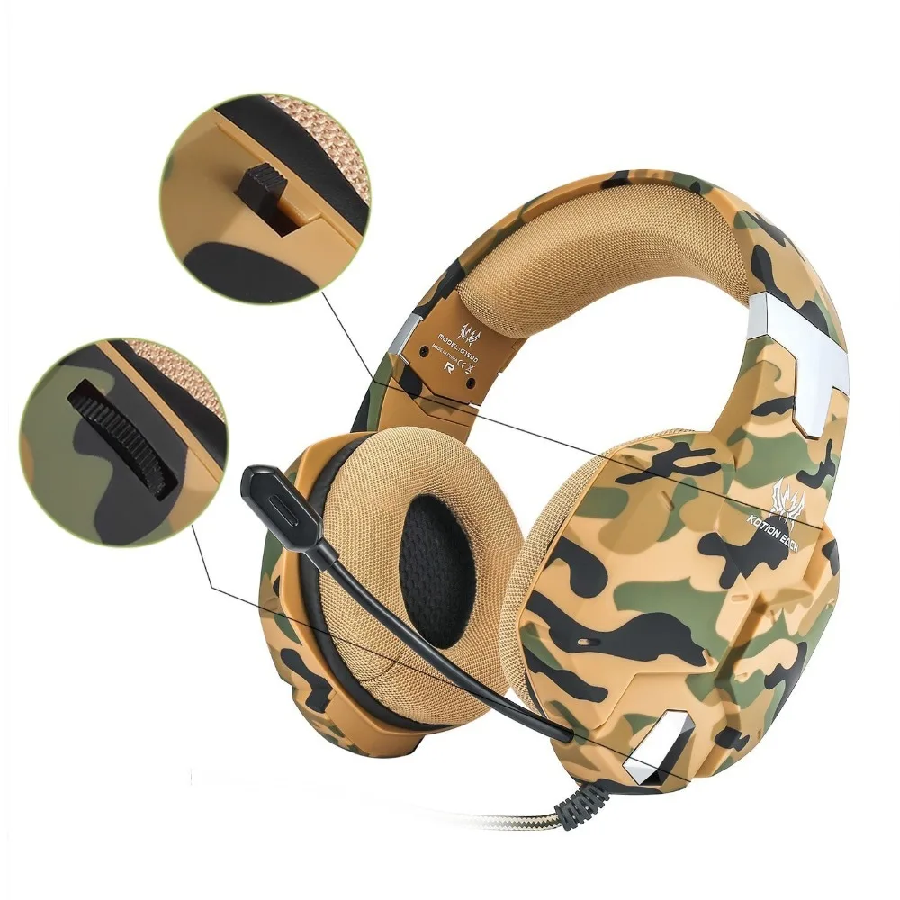 Jeecoo G1500 Stereo Gaming Headphones with Microphone for PS4 Xbox one Computer Laptop and Mobile phone-Camouflag | Электроника