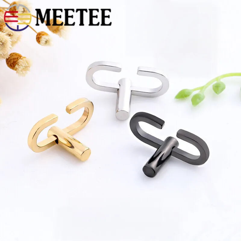 MEETEE 2pcs Zinc Alloy Rotatable Buckle Hook Buckles Adjustable for bag chain Parts Accessories metal purse clasp ZK911 | Дом и сад