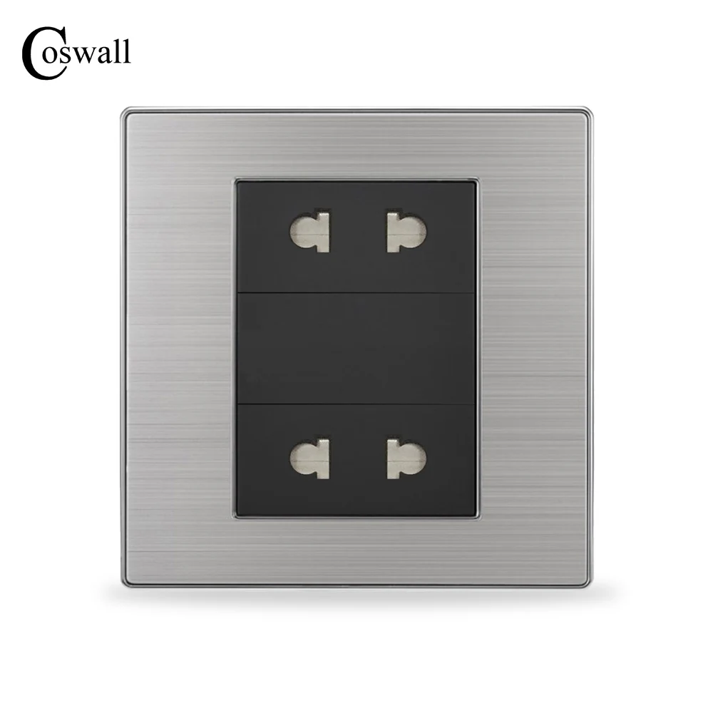 Универсальная Розетка COSWALL с 4 отверстиями электрическая розетка из нержавеющей