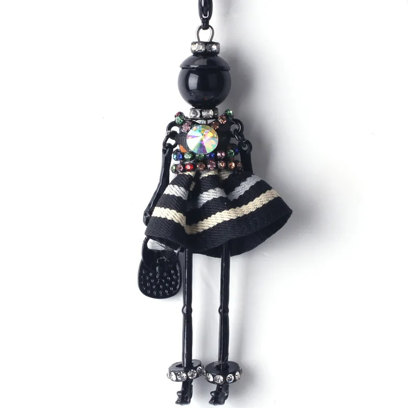 Ручная работа французское Кукольное ожерелье зимнее длинное Chian массивное кукла