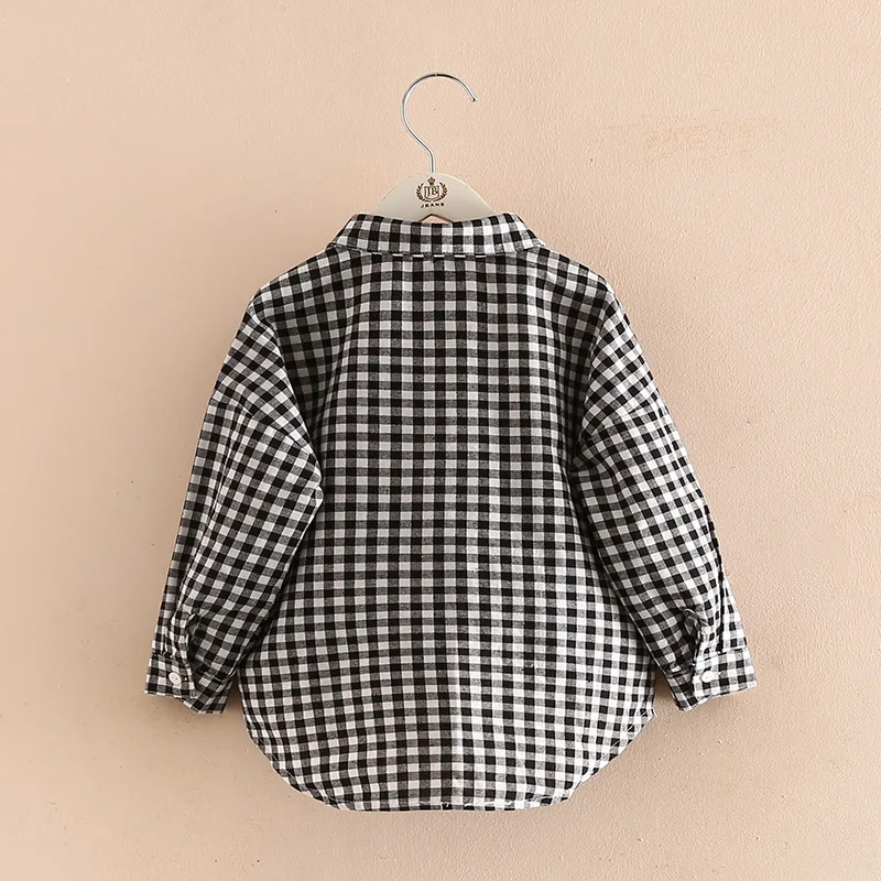 Блузки для девочек классические черный и красный цвета в полоску Детские рубашки