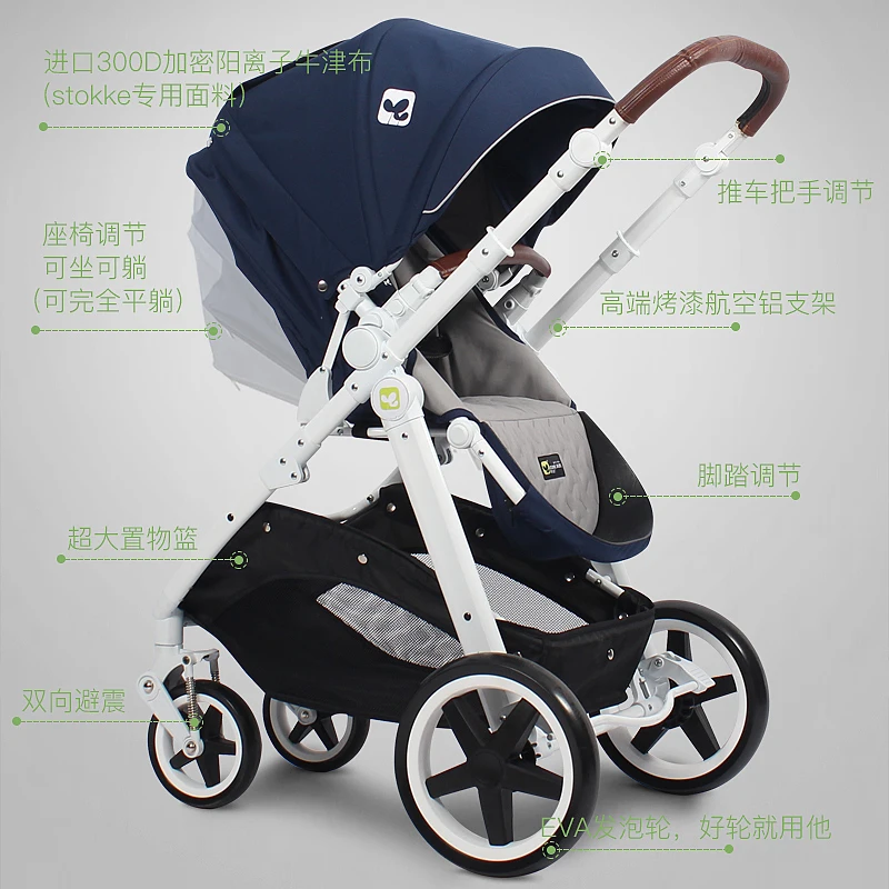Коляска Coolbaby с высоким ландшафтом портативная двунаправленная ударопрочная