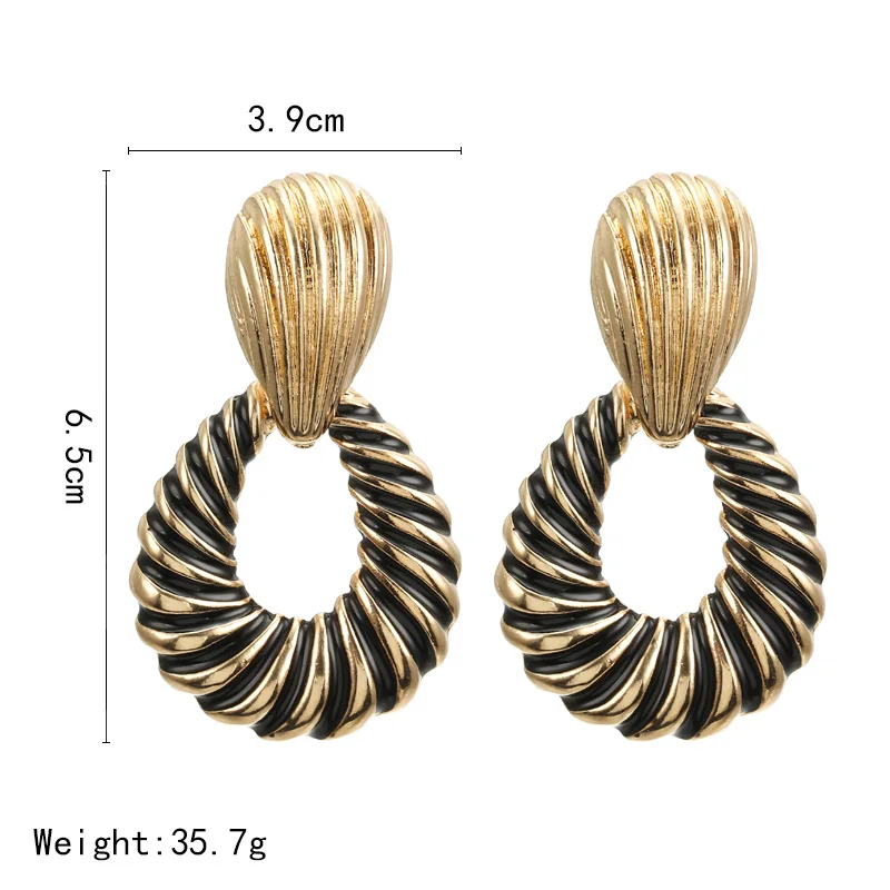 Женские Висячие серьги золотистого цвета модные ювелирные изделия для женщин 2019