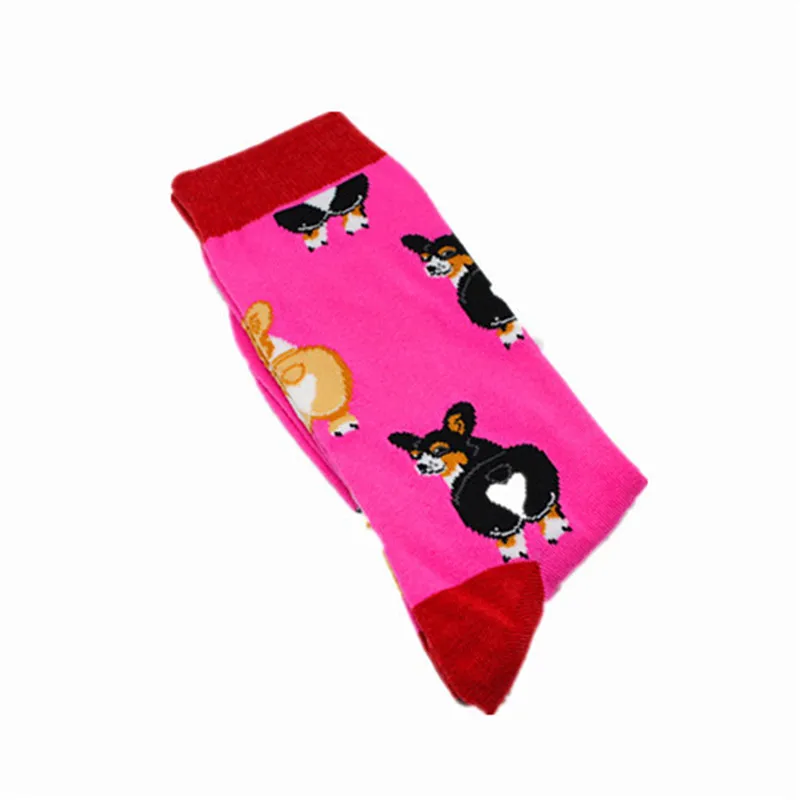 New Fashion Corgi Swan Elk Animal Crew Socks Cute Funny Christmas Long Skate Socks For Large Size Men