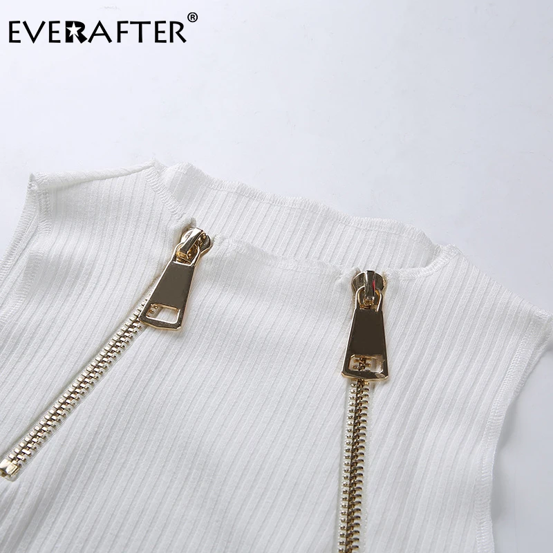 EVERAFTER, уличная одежда, безрукавки,, летние, на молнии, белые, тонкие, без рукавов, для фитнеса, укороченные топы, жилет, женская, повседневная, модная одежда, хит
