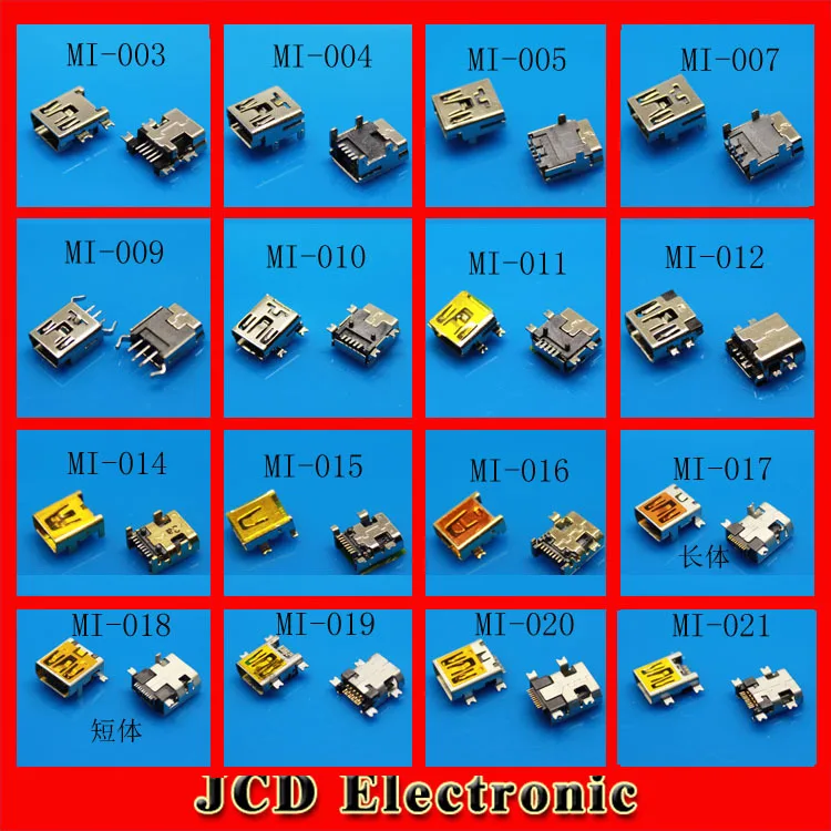 

ChengHaoRan V3 mini usb jack wholesale outlet plug end 5-pin plug end smartphones 10P end plug Universal USB charging port