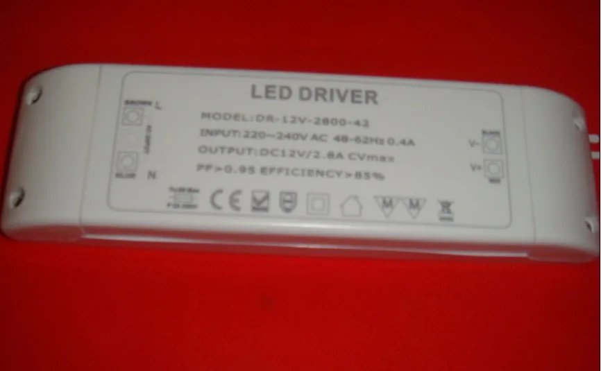 Fedex fast shipping 10PCS 12V Constant voltage LED Electronic TRANSFORMER DRIVER 42w 2800MA for led light bulb MR16 retail box
