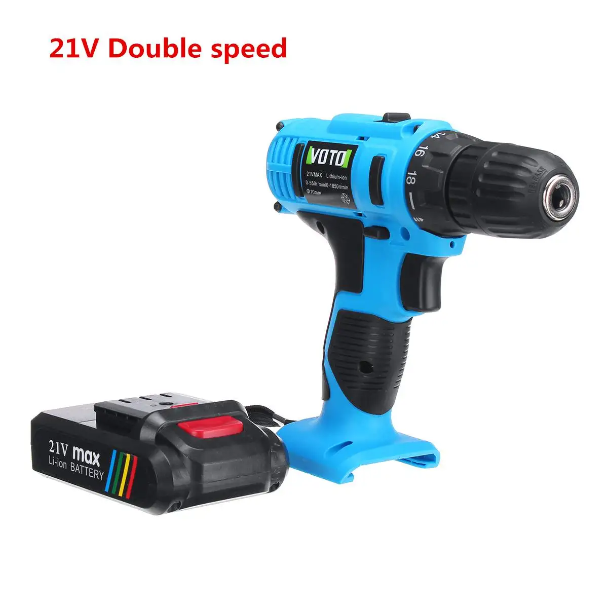 21V Double speed 21 в 16,8 в 12 В Электрическая отвертка аккумуляторная дрель Двойная скорость литиевая аккумуляторная ударная отвертка бытовые электроинструменты - Цвет: 21V Double speed