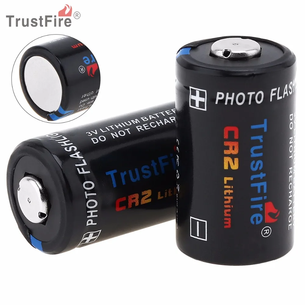 10 шт./лот TrustFire CR2 3V 750mAh литиевая батарея высокой емкости с предохранительным