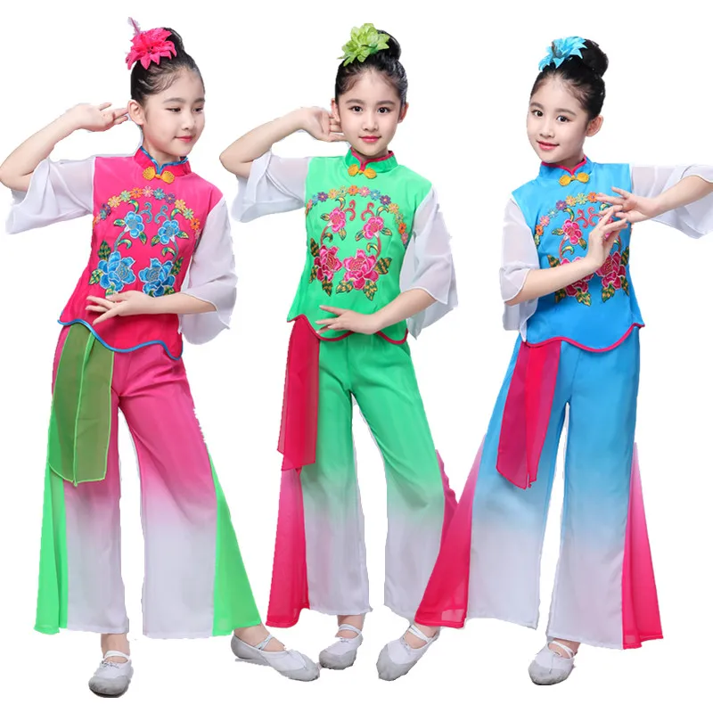 Детский Классический зонтик Hanfu в китайском стиле для девочек Танцевальная