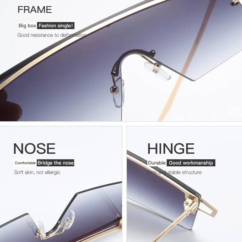 Новый дизайн цельные Солнцезащитные очки женские красивые модные трендовые