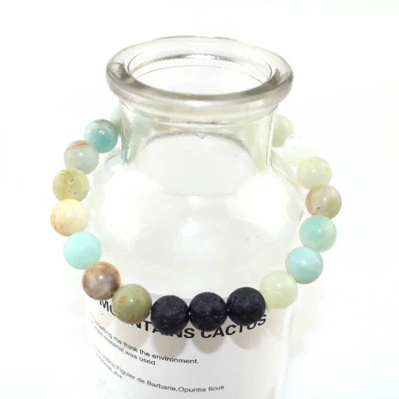 2018 новый красочный матовый камень Йога Энергетический Браслет винтажный