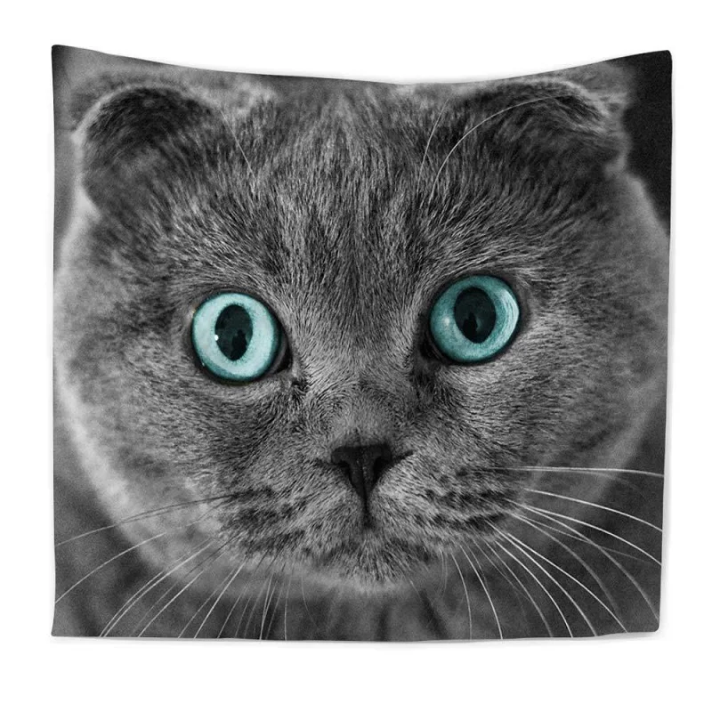 TUEDIO 3D Creative Cute Cats Series Pattern Polyester Tapestry Animal Printed Pets Wall Hanging Mural Living Room Home Decor | Дом и сад