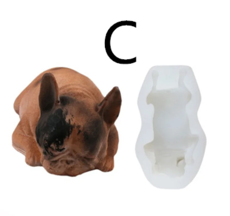 white C 3D силиконовые формы Шарпей 3D Мыло формочка щенок собаки формы силиконовые формы в виде животных Арома каменные формы k037 - Цвет: white C