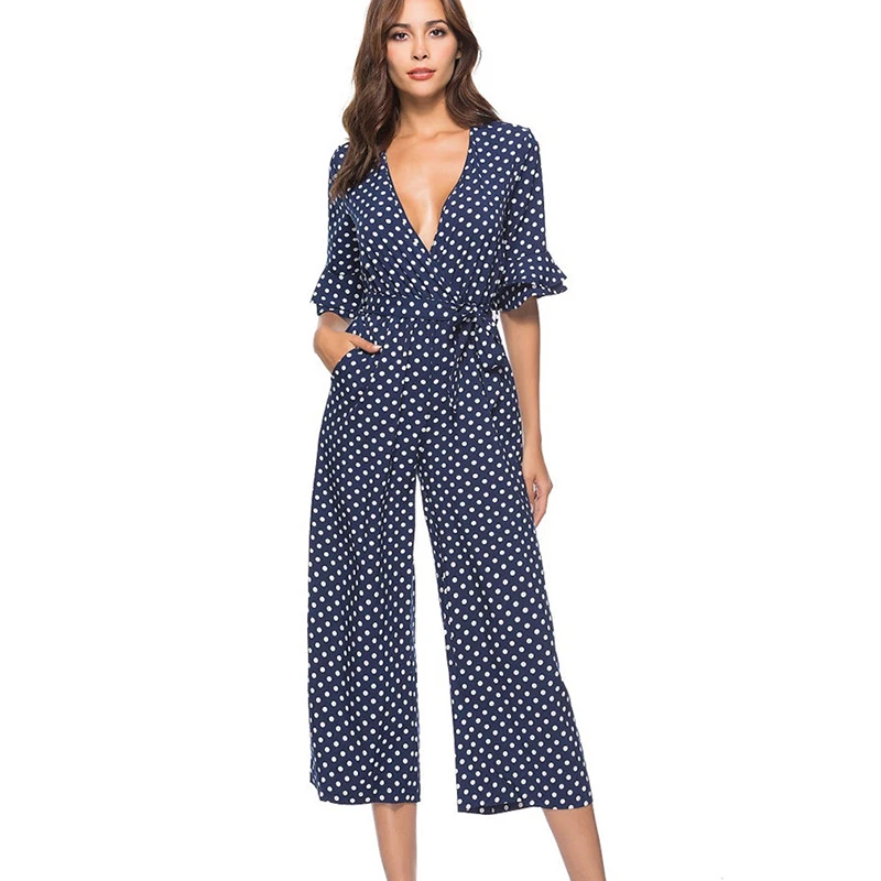 Летние Комбинезоны для малышек женские комбинезон в горошек V средства ухода за