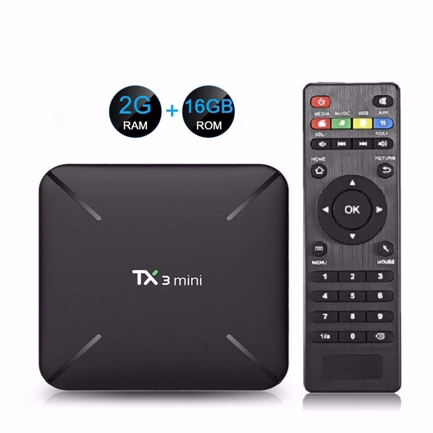 2G 16G TX3 Мини 1G 8G Смарт ТВ коробка S905W четырехъядерный 2,4 ГГц WiFi Android 7,1 4K медиаплеер TX3mini 2 Гб 16 Гб телеприставка - Цвет: 2G 16G
