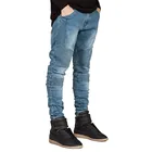 Узкие джинсы для мужчин, черные уличные джинсы стрейч в стиле хип-хоп, модные обтягивающие джинсы в стиле хип-хоп для мужчин