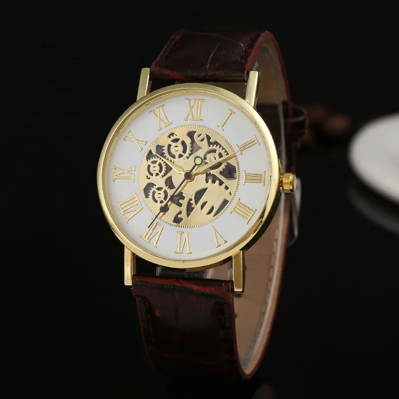 Часы наручные мужские кварцевые с кожаным ремешком люксовые деловые