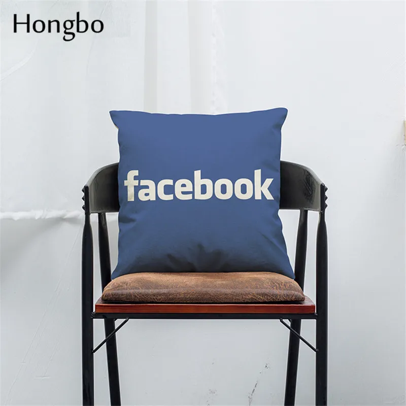 Льняные Наволочки с логотипом YouTube Skype 45x45 см|linen cushion|cushion covercushion cover linen |