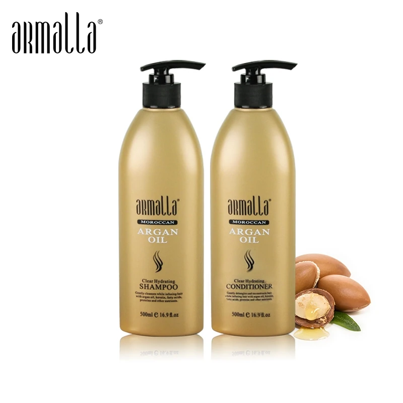 New Products Armalla 500ml Moroccan Dry Natural Shampoo+500ml Argan Oil Deep Conditioner For Hair Repairs Damage Products