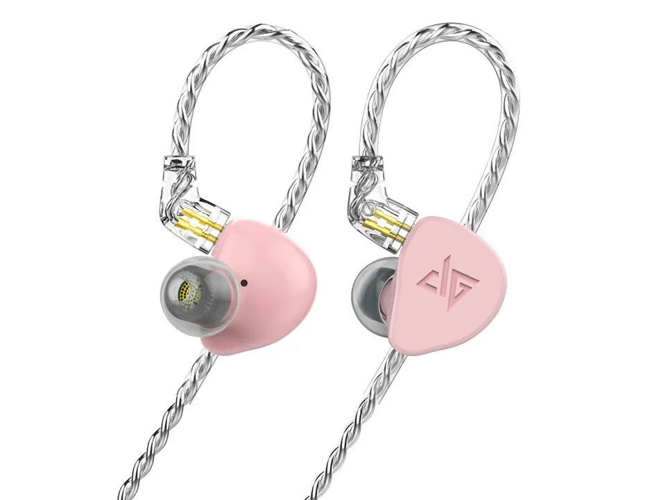 Cherry Pink Auglamour F300 Динамический драйвер 2pin 0,78 мм съемные HiFi наушники-вкладыши - Цвет: Cherry Pink