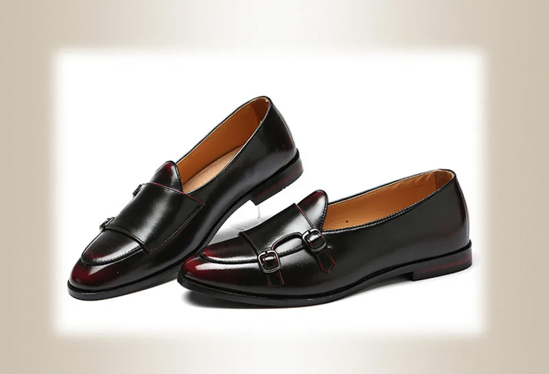 red leather shoes Yomior/ г.; мужская повседневная кожаная обувь; модная обувь на плоской подошве в британском стиле; удобные мужские модельные туфли в деловом стиле; официальные свадебные туфли-оксфорды - Цвет: red leather shoes