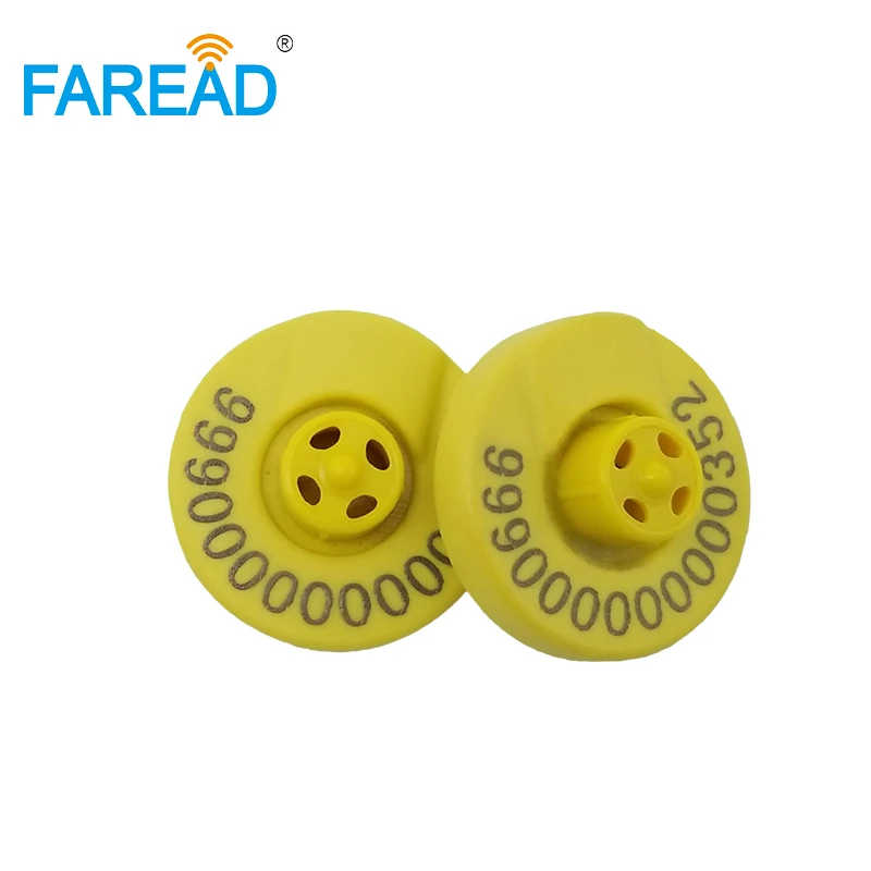 Ушная RFID-бирка x80pcs для отслеживания животных ISO11784 ISO11785 сертификация ICAR 134 2 кГц
