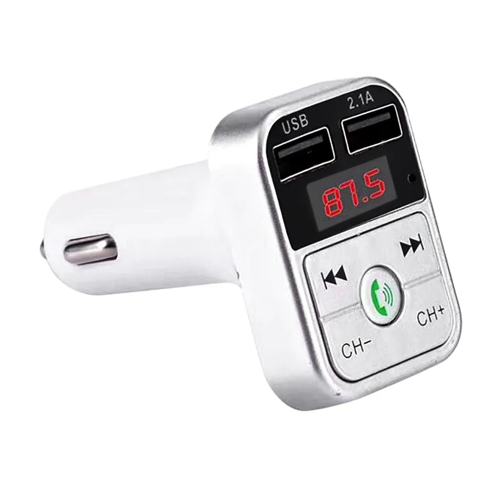 LED Dual USB Bluetooth4.1 Handsfree Car Kit Charger FM Transmitter MP3 Player A2B2 Music Auto Audio Receiver hands-free calls | Автомобили