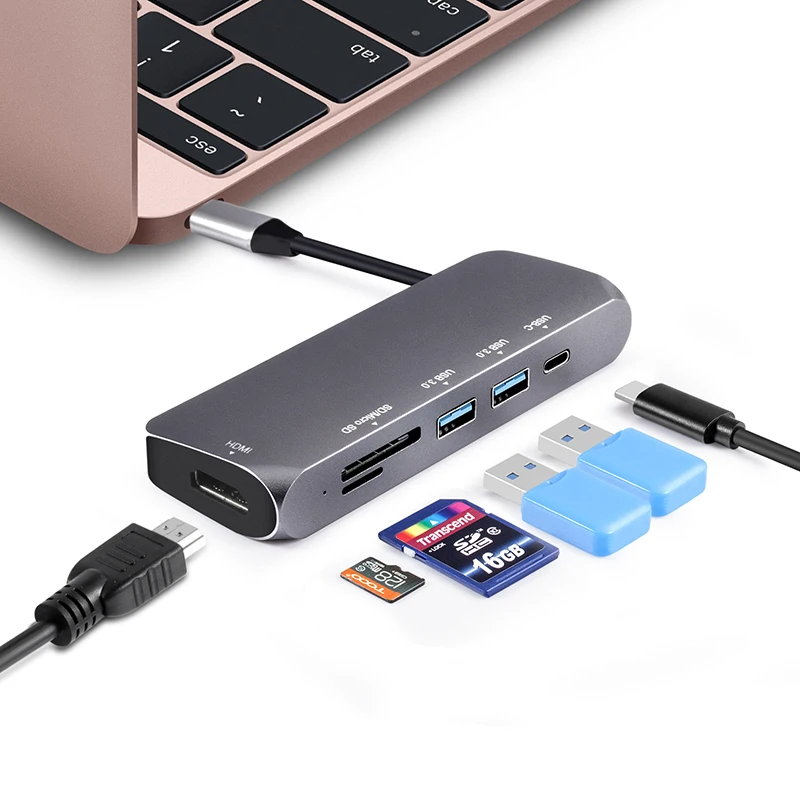 Baolida USB-C хаб Хами USB-C док-станция к HDMI/VAG/Ethernet Thunderbolt 3 док-станция Тип C конвертер для Macbook Pro/коммутатор/встречи/игры