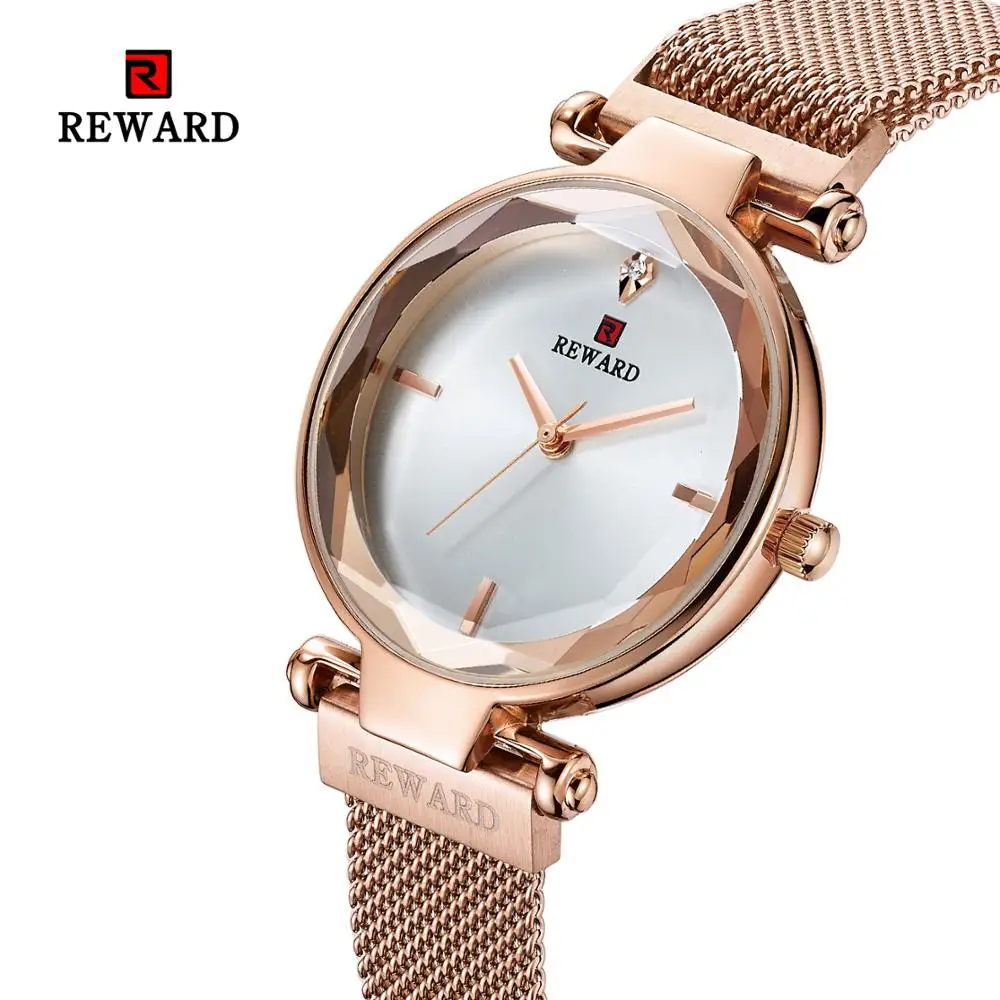 

REWARD Luxury Brand 2019 Top New Fashion Shell Surface Ultra-thin Strap Ladies Watch Women Watch Gift Quartz Watch часы женские