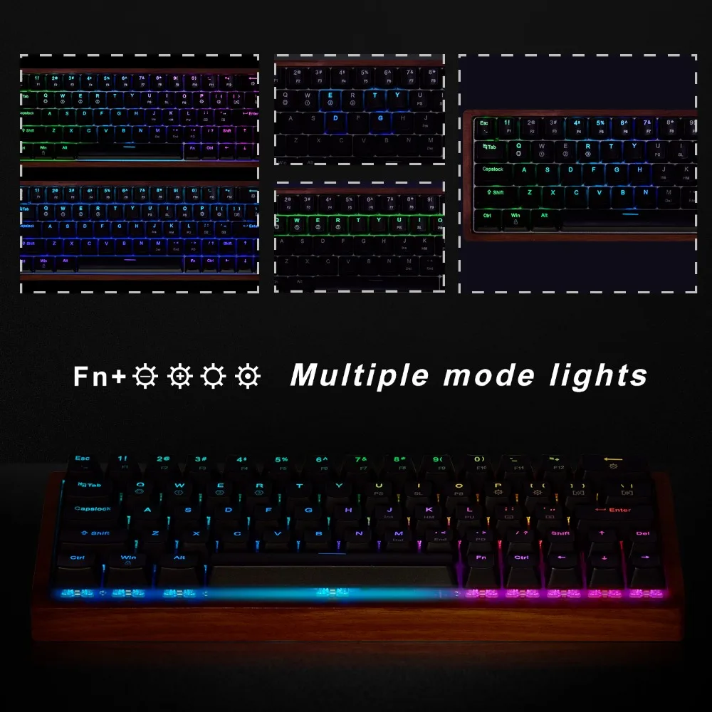 60% мини Механическая игровая клавиатура-проводная/Беспроводная-Cherry Mx-Горячая