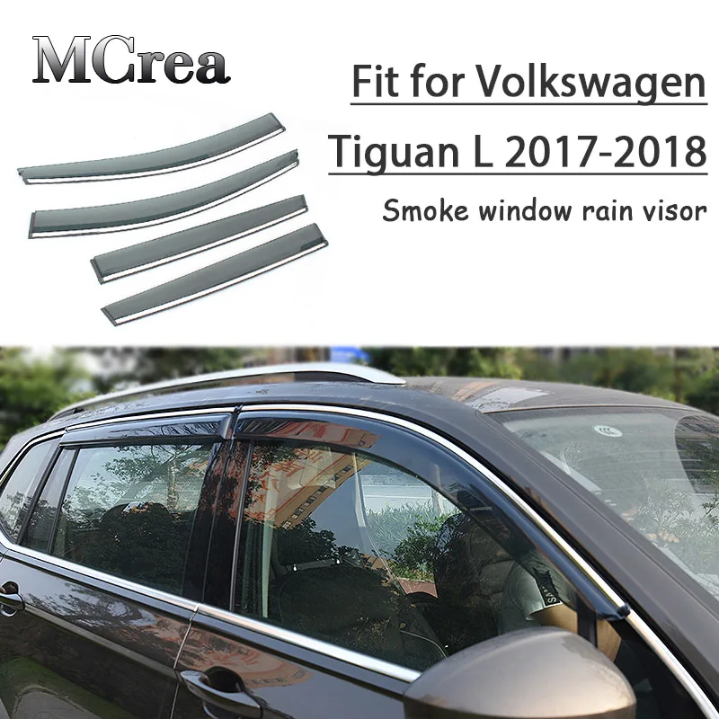 4 шт. дефлекторы от солнца и дождя для стайлинга автомобиля Volkswagen VW Tiguan L 2017