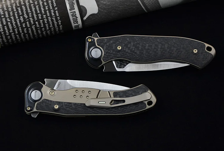 VENOM BONE DOCTOR M390 Титан CF Флиппер складной нож для кемпинга охоты выживания карманные кухонные ножи для фруктов EDC инструменты