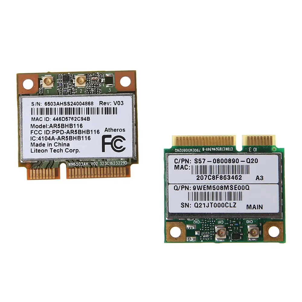 Atheros AR9832 AR5BHB116 2 4/5 ГГц одноchip 300 Мбит/с 802.11n MINI PCI E беспроводная карта Wi Fi WLAN