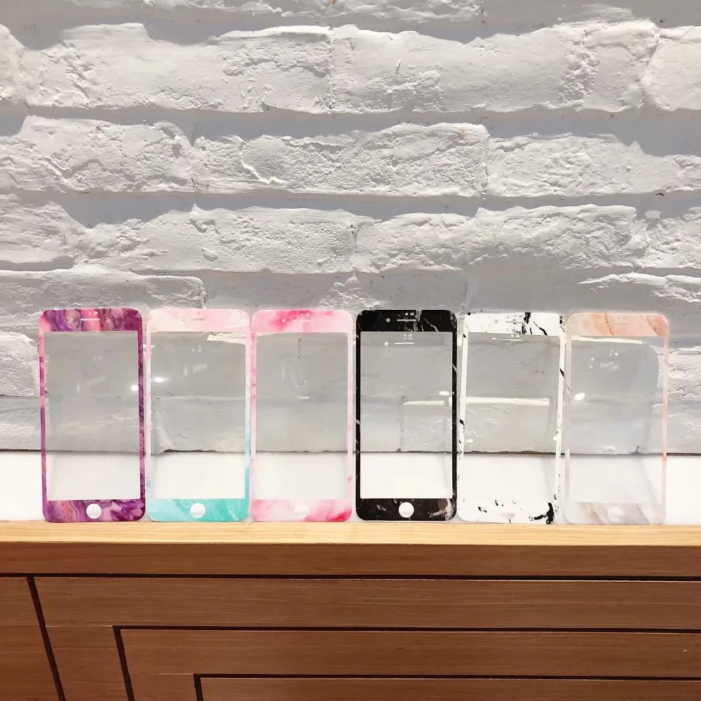 360 градусов полный корпус защитный чехол для iPhone X 6 6S 7 8 Plus модный мрамор камень Мягкий силиконовый чехол для iPhone 7 Чехол стекло