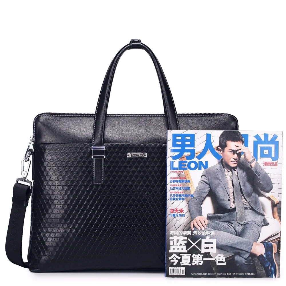 SAMMONS Мужская натуральная кожа портфель мужской деловой дорожная сумка человек