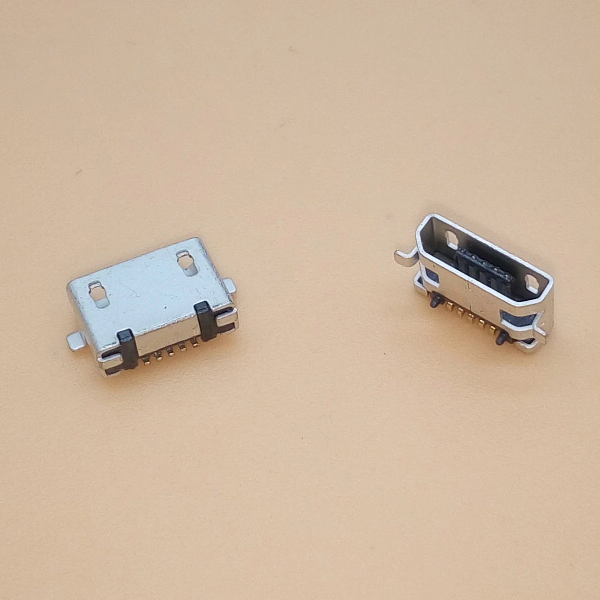50 шт. разъем Micro USB 5pin Тяжелая пластина 0 8 мм B тип нет боковой Женский Разъем для