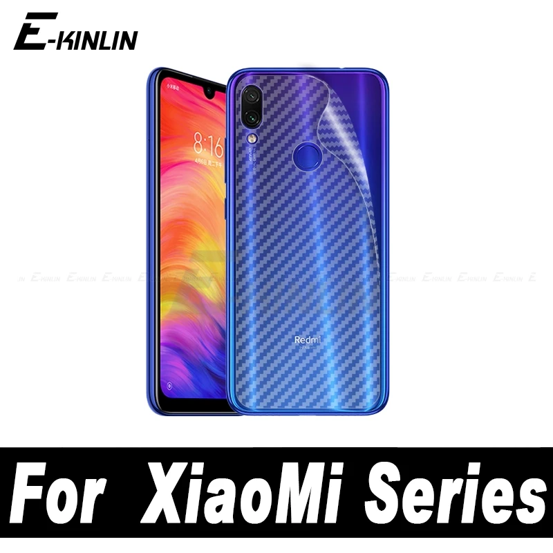Мягкая защитная пленка из углеродного волокна на заднюю панель для Xiaomi Redmi Mi 9 8 SE 7 6 Note 8T 5 Pro AI Plus, защита заднего экрана без стекла
